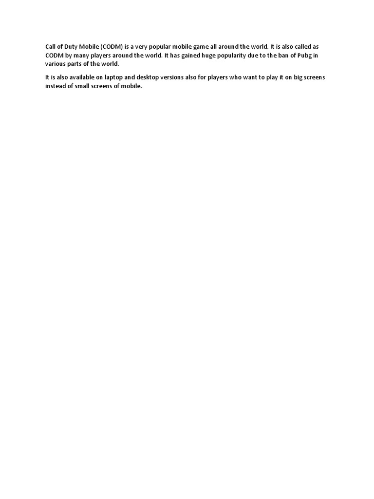 CODM Gaming | PDF