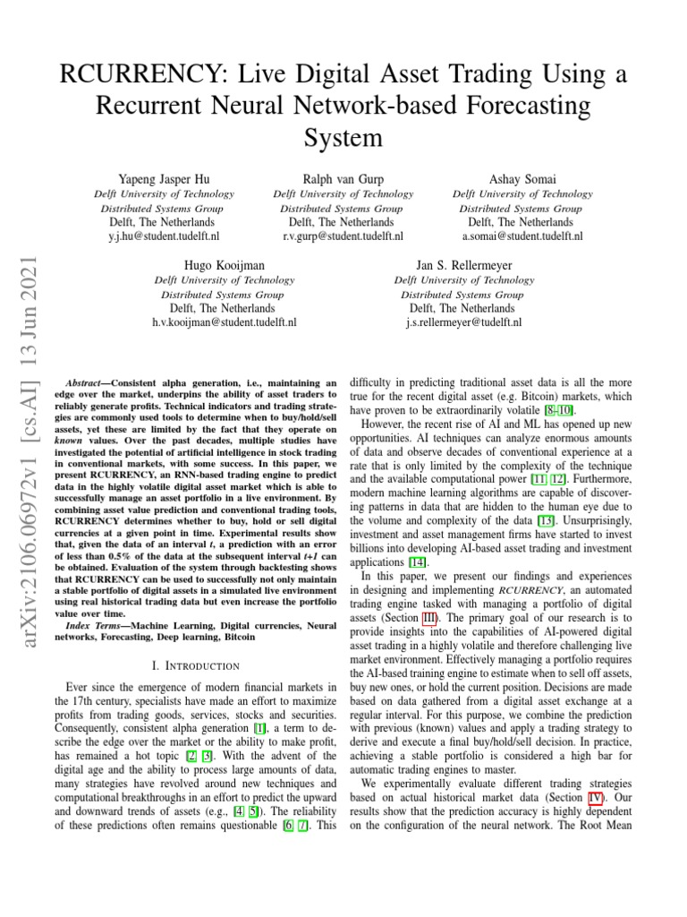 RNN-Based Digital Asset Trading System | PDF | Artificial Neural ...