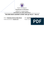 Department of Education: Teacher-Made Learner'S Home Task (Q3-Week 5 - Week 6)