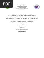 Utilization of Rice Husk Based Activated Carbon As An Adsorbent For Contaminated Water