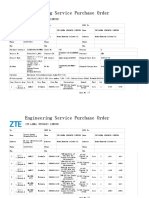 Engineering Service Purchase Order: Zte Lanka (Private) Limited