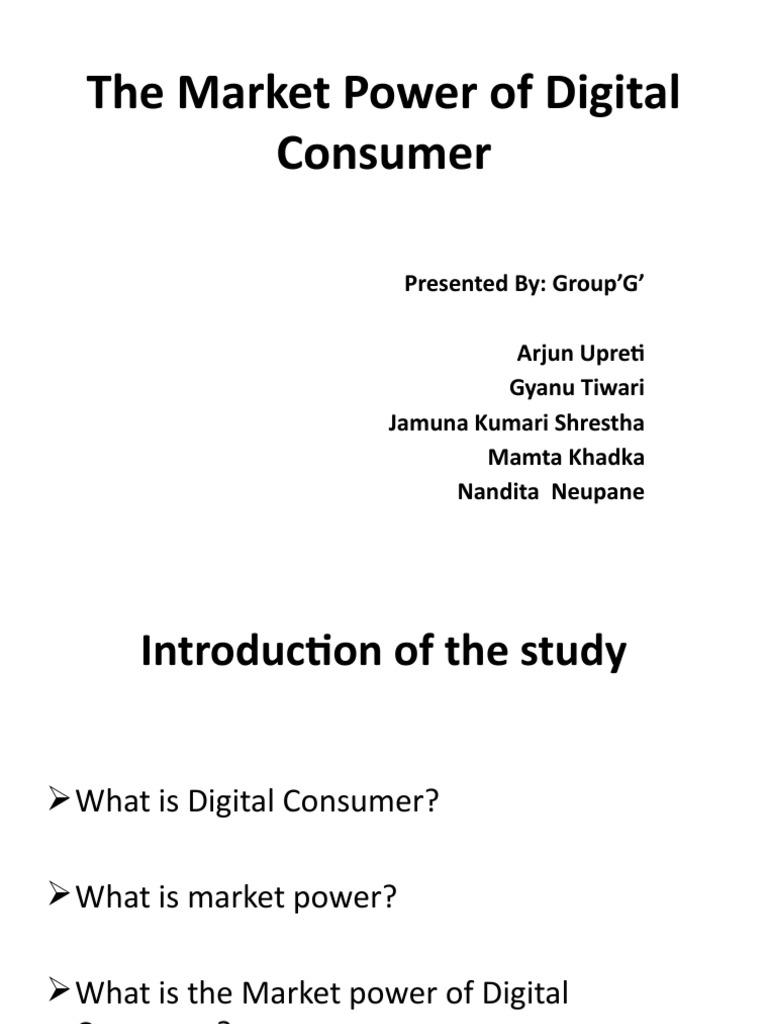 The Market Power of Digital Consumer | PDF | Computers