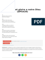 Louange Et Gloire a Notre Dieu