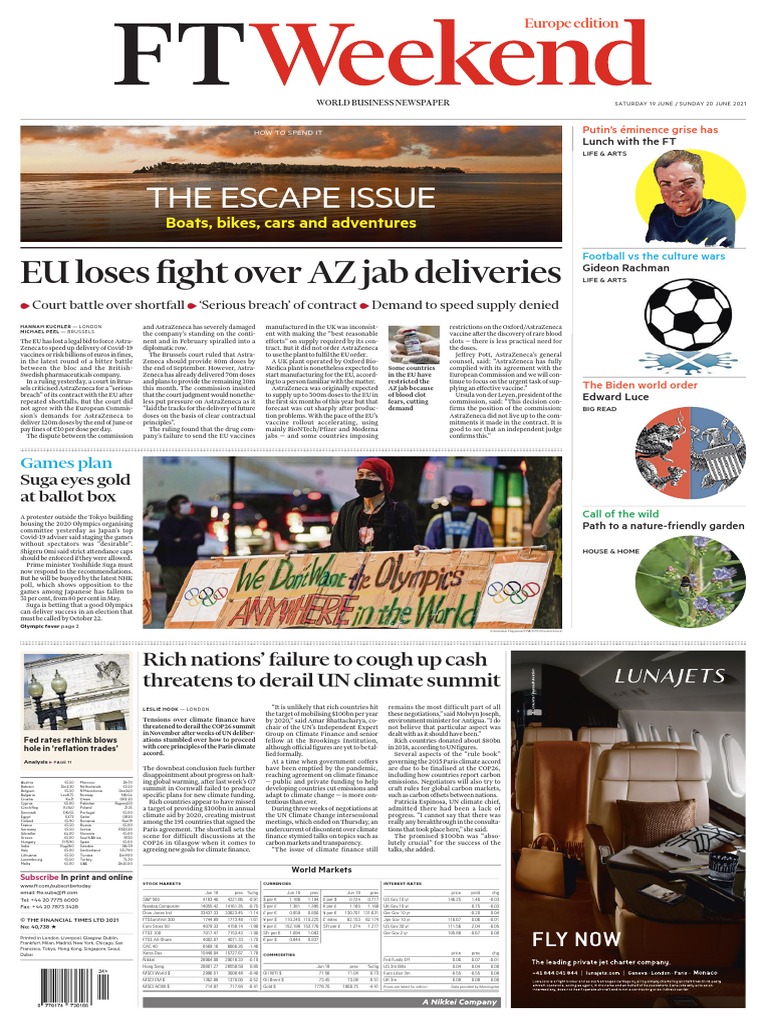 Financial Times Europe - 19-06-2021, PDF, Astra Zeneca