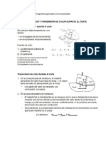 Temperatura Generadas en Los Mecanizados