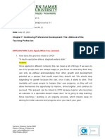 Chapter 7: Continuing Professional Development: The Lifeblood of The Teaching Profession