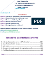 Course Title: Strategic Management Course Code: MBA 733 Credit Hours: 3