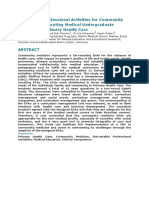 Entrustable Professional Activities For Community Medicine Integrating Medical Undergraduate Courses and Primary Health Care