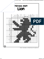 016 - Printable Lion Picross Grid Puzzle - ANSWER KEY - Woo! JR