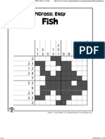 002 - Fish Printable Picross Brain Game Puzzle - ANSWER - Woo! JR