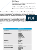 Biomaterials and Artificial Organs