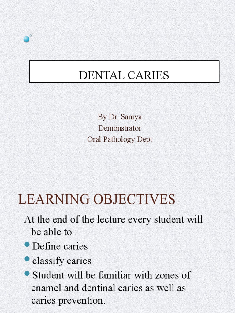 Dental Caries by DR Sania.pptx Version 1 PDF Human Tooth Tooth