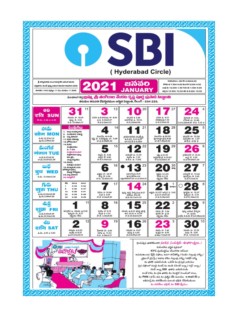 Sbi Telangana Calendar 2025 Pdf Download Cybil Vivyan