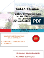 Kuliah Umum: Model Integrasi Ilmu Dalam Perkuliahan Di Universitas Muhammadiyah Cirebon