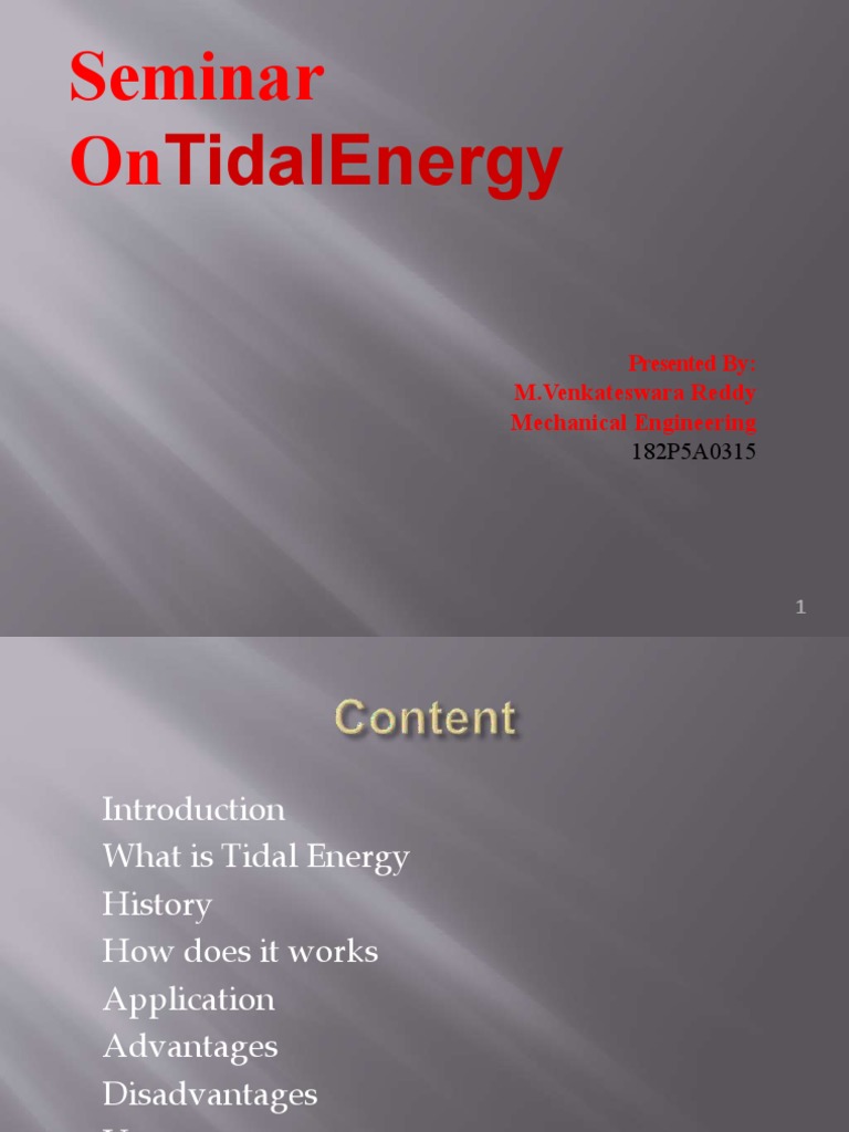 Tidal Energy: Overview for Class 10 | PDF | Tide | Power (Physics)