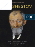 Matthew Beaumont - Lev Shestov - Philosopher of The Sleepless Night-Bloomsbury Academic (2020)