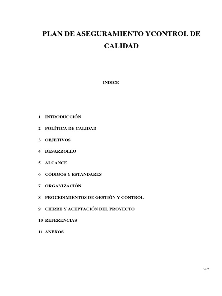 Plan de Aseguramiento y Control de Calidad | Descargar gratis PDF ...