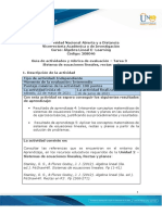 Guía de Actividades y Rúbrica de Evaluación - Unidad 2 - Tarea 3 - Sistemas de Ecuaciones Lineales, Rectas y Planos