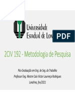 2CIV 192 - Metodologia de Pesquisa 2021