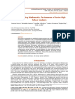 Factors Affecting Mathematics Performance of Junior High School Students 5938