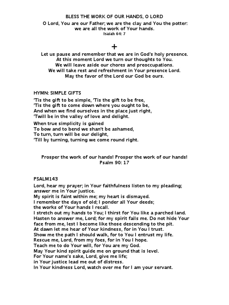 Blessing the Work of Our Hands | PDF | Employment | Love