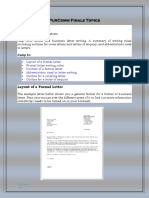 Purcomm Finals Topics: Layout of A Formal Letter