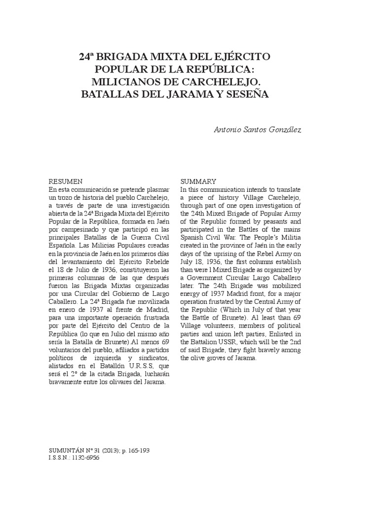 24 Brigada Mixta Del Ejército Popular de La RepúblicaMilicianos de