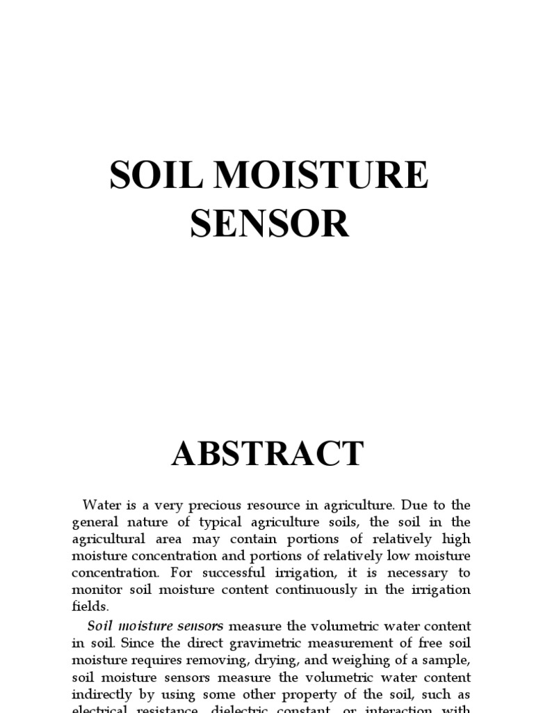 Soil Moisture Sensor PDF
