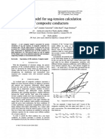 Model for calculating sag and tension of composite conductors