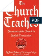 The Church Teaches Documents of The Church in English Translation - Jesuit Fathers of St. Mary's College