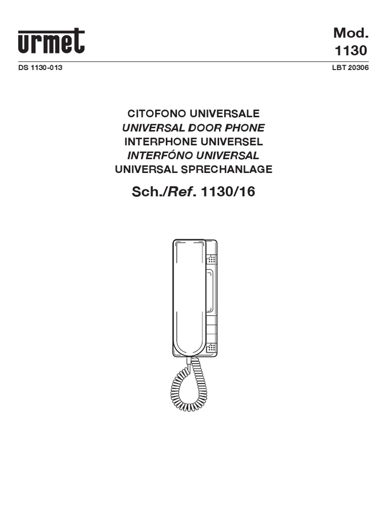 Interphone universel Urmet 1130