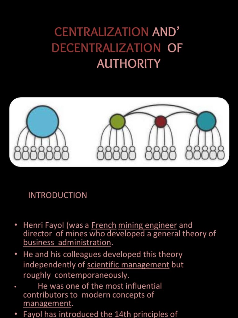 Centralization Decentralization: And' OF Authority | PDF ...