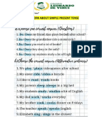 6.homework About Simple Present Tense