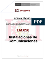 EM.020 - Instalaciones de Comunicaciones