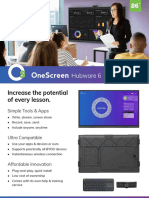 OneScreen Hubware Education 6 86 Sales Sheet