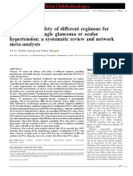 E Cacy and Safety of Different Regimens For Primary Open-Angle Glaucoma or Ocular Hypertension: A Systematic Review and Network Meta-Analysis