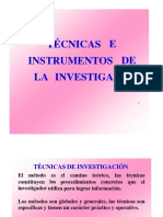 CLASE 5. - Técnicas e Instrumentos de Investigación
