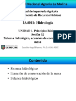 Sesion2-Sistema Hidrológico, Ecuación de Conservación