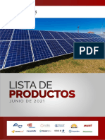 Lista de Productos Improinde Energy Junio 2021