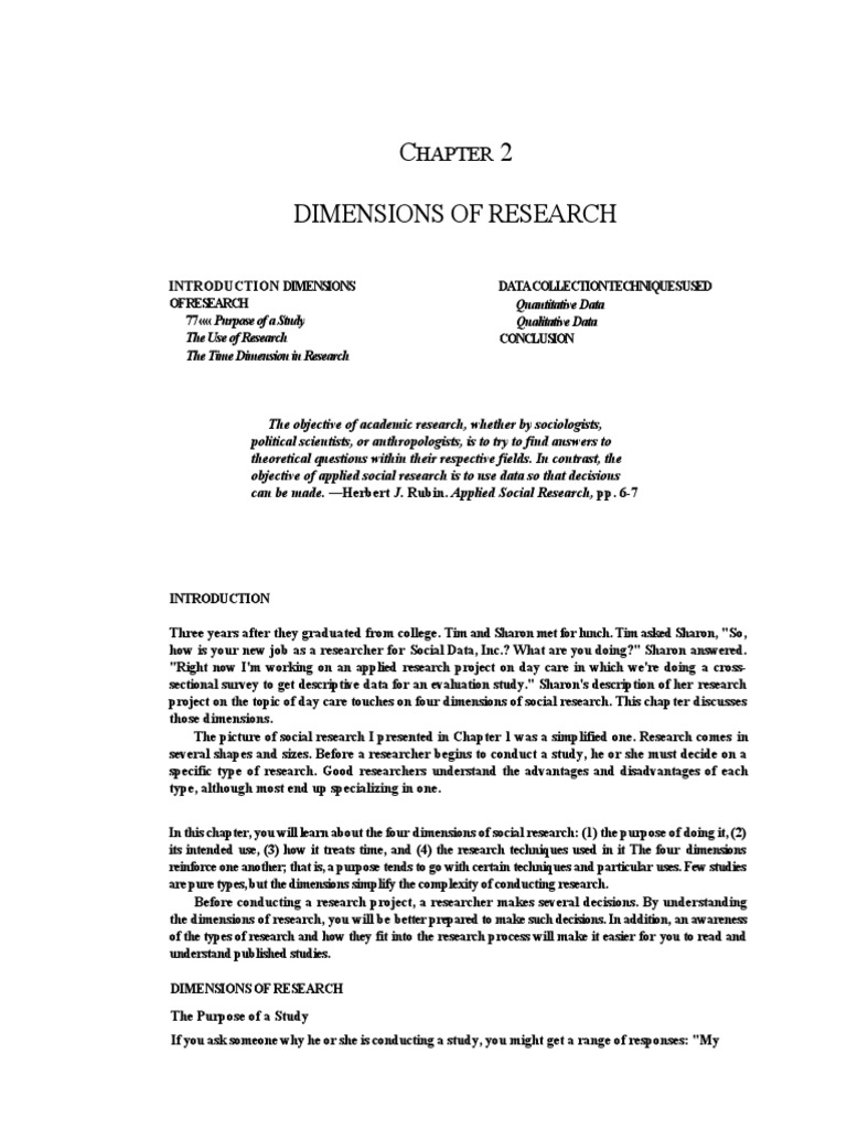 Understanding Research Dimensions | PDF | Basic Research | Social Research