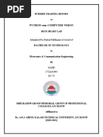 Summer Training Report On Python Cum Computer Vision