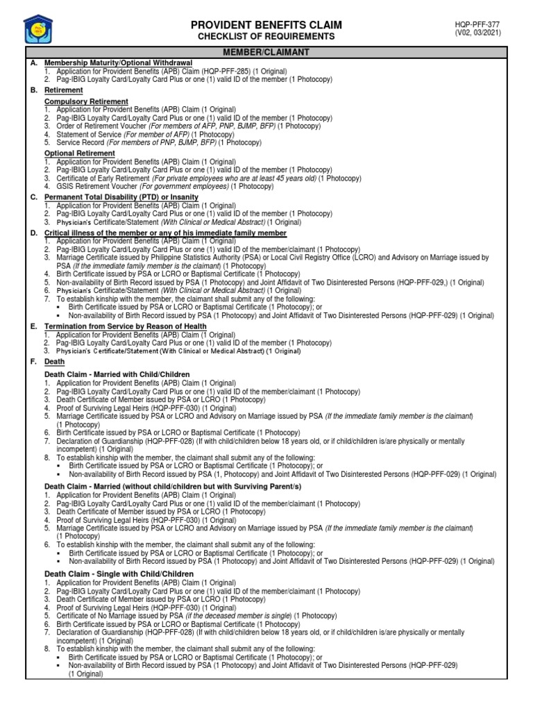 APPLICATION FOR PROVIDENT BENEFITS CLAIM PDF visual data 7