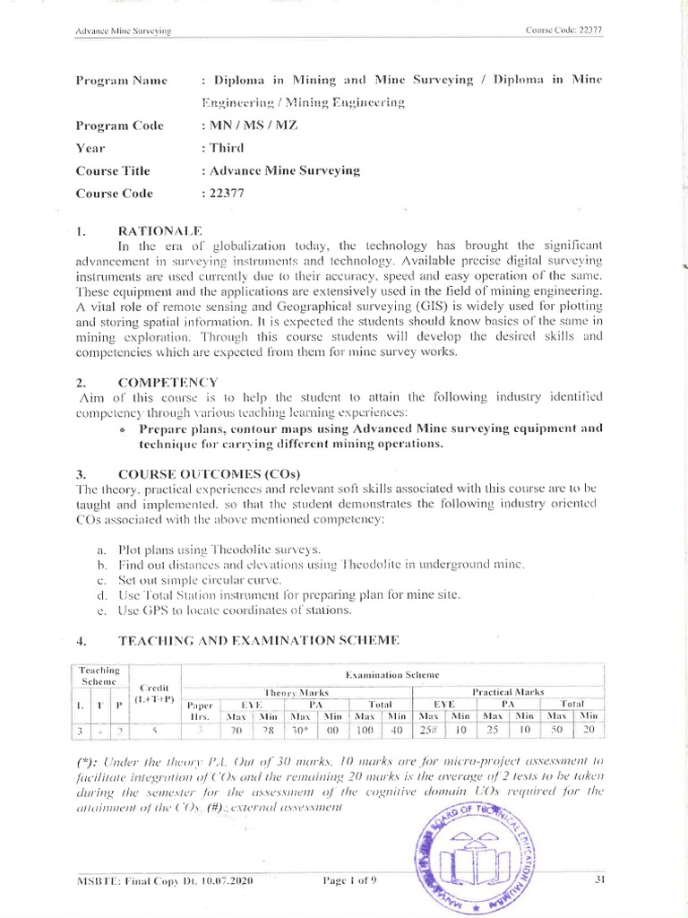 Advance Mine Surveying Pdf