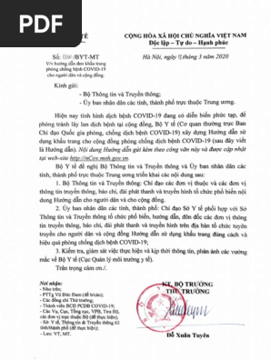 Cong Van 1360 Byt Mt 18 3 Huong Dan đeo Khẩu Trang Cho Người Dan Va Cộng đồng Pdf