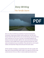 Story Writing The Terrific Storm Dev Sisodiya 8 B Roll No 12