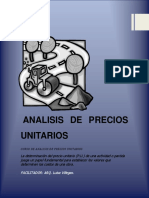 Análisis Precios Unitarios en Construcción