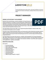 Project Manager: General Accountability and Summary