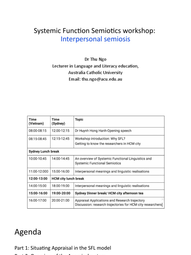 Interpersonal Semiosis in SFL Model | PDF | Linguistics | Semiotics