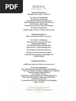 5 Course Table D'hote Menu | PDF