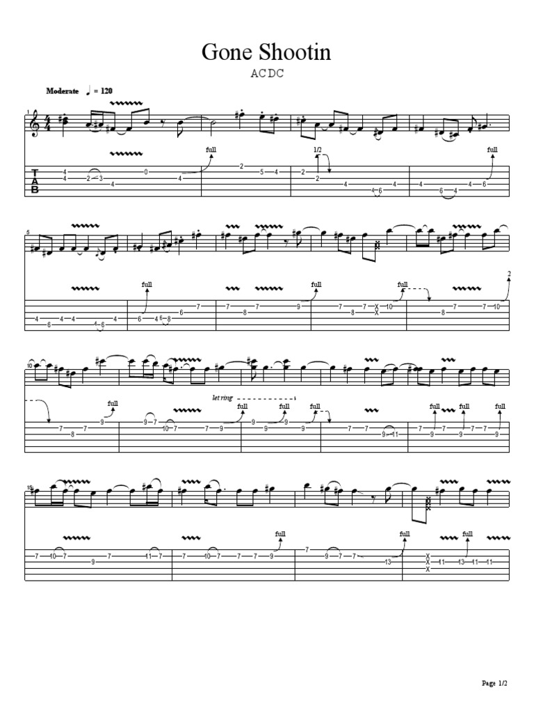 Gone-Shootin - AC-DC | PDF | Entertainment (General)
